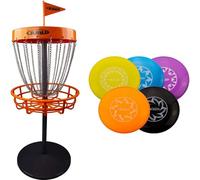 Guru Disc Golf Mini Basket Set, Golf Basket with 5 Mini Discs, Frisbee Golf for Indoor and Outdoor, 970362