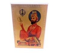 Guru Gobind Singh Ji Acrylic Photo Frame for Car, Home Temple, Desk - Sikh Guru Warrior Saint Frame, Compact Spiritual Gift for Protection, Bravery & Daily Blessings - Elegant Acrylic Décor