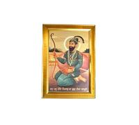 Guru Gobind Singh Ji Golden Photo Frame Sikh 10 Guru Photo Frame For Wall Hanging Or Gurudwara Painting Guru Gobind Singh Ji 14X11 Inches