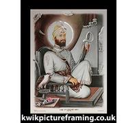 Guru Gobind Singh Ji Picture Frame In Size - 12 X 9 | Black Frame