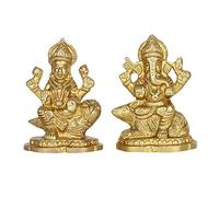 GURU JEE Brass Idol For Puja Room Decoration Mouse Ganesha Owl Laxmi Religious Gifts