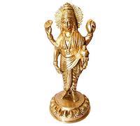 GURU JEE Brass Statue God Dhanvantari Avatar Of Lord Vishnu God of Ayurveda Standing Idol Murti Gifts Pooja Showpiece