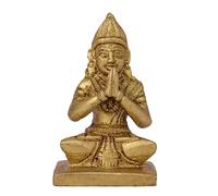 GURU JEE™ Handmade Brass Statue Mother Goddess Parvati Maa Idol Murti Sitting Religious Gifts for Puja Mandir Temple Home Décor Gifts Showpiece