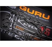 Guru Kaizen Eyed Hook Size 14 PTFE Coated Offset Point Razor Sharp pack of 10