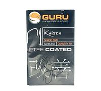 Guru Kaizen PTFE Coated Spade End Barbless Hooks Size 10