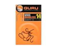 Guru MWG Barbless Hooks Size 14 Qty 10