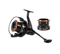 Guru - N-Gauge Pro 6000D Reel (Plus Spare Spool) - Distance Feeder Fishing Reel, Worm Shaft Slow Oscillation, 7+1 Stainless Ball Bearings