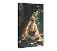 Guru Nanak Art Print_ Spiritual Sikh Scene Under Banyan Tree Canvas Poster Bedroom Decor Landscape Office Room Decor Gift 12x18inch(30x45cm)