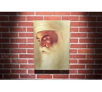 Guru Nanak Dev Ji Face Sikhism Religious Gallery Framed Canvas Art Picture Print
