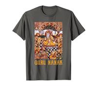 Guru Nanak Founder of Sikhism Sikh Gurus T-Shirt, Men, Asphalt Grey, Medium