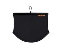 Guru - Neck Warmer - Fleece Lined Cold Weather Bank Clothing, Soft Outer Shell, Adjustable Drawcord, Sl lack with Orange Logo