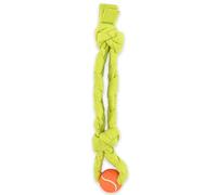 GURU Pet: Figure 8 Squeaking Tennis Snuffle Rope - 20" Large - Dog Toy, Attached Ball, Snuffle & Tug, Braided & Knotted Fabric, Treat Dispensing