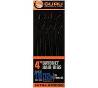 Guru QM1 4" Bayonet Hair Rigs Barbless (Size 12 7lb)