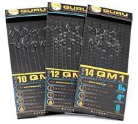 Guru QM1 4" Bayonet Hair Rigs Barbless (Size 12 9lb)