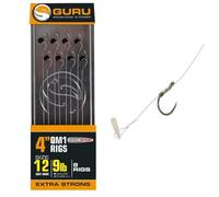 Guru QM1 4" Speed Stop Hair Rigs Barbless (Size 12 9lb)