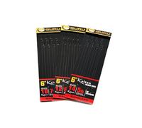 Guru Ready Rigs 6 Inch Long Kaizen Barbless Hook Pellets Meat Corn Worms Paste Maggots 10-7lb 12-6lb 14-5lb 16-5lb 18-4lb 20-3lb [1 Piece]