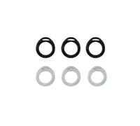 Guru Rig Hook Ups, Pole Rig and Elastic Protectors, 8 Pack, Small | Integrated Hook Locator, Slim Tangle-Reducing Profile, 4 Grey and 4 Black