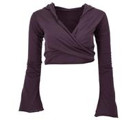 Guru-Shop Yoga Top Long-sleeved Top aubergine M