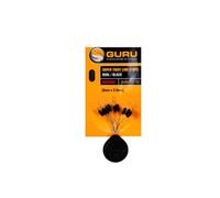 Guru Super Tight Line Stops Oval Black, Medium, 6 mm x 2.5 mm, Qty 10 | Secure Line Grip, For Waggler & Feeder Fishing, Neat Rig Presentation