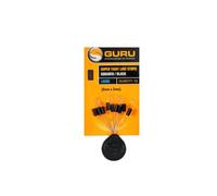 Guru Super Tight Line Stops Squared Black, Large, 6 mm x 3 mm, Qty 10 | Squared Profile, Secure Line Grip, For Waggler & Feeder Fishing