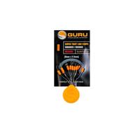 Guru Super Tight Line Stops Squared Orange, Medium, 5 mm x 2.5 mm, Qty 10 | High-Visibility Orange, Squared Profile, Perfect For Jigga Rigs
