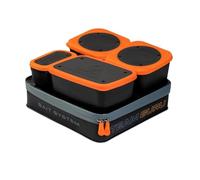 Guru - Team Bait System - 12L EVA Bait Storage Box with Tinted Water-Resistant Lid, 5 Ventilated Bait Boxes, Reinforced Carry Handle, Zip Pullers, Durable All-Weather Fishing Bait Organiser