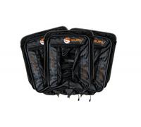 Guru Team Guru 2.5m Keepnet Triple Pack | Match Fishing Keepnets x3 | for Commercial Fisheries | Space Saving | Locking Mechanism | Weighted Bottom Ring | Dark Finish to Keep Fish Calm | Code GKNT25T