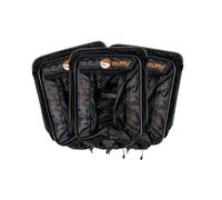 Guru Team Guru 2.5m Keepnet Triple Pack | Match Fishing Keepnets x3 | for Commercial Fisheries | Space Saving | Locking Mechanism | Weighted Bottom Ring | Dark Finish to Keep Fish Calm | Code GKNT25T