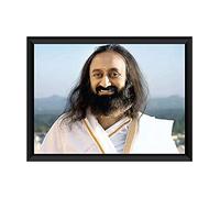 Gurudev Sri Sri Ravi Shankar Ji Photo Frame Size Medium (9.5 x 13 inch, Acrylic Glass) Horizontal