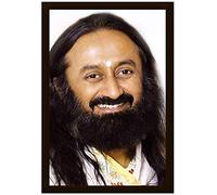 Gurudev Sri Sri Ravi Shankar Ji Photo Frame Size Medium (9.5 x 13 inch, Acrylic Glass) Vertical
