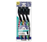 GuruNanda Charcoal Infused Toothbrush - Soft Charcoal Bristles - Helps Clean Plaque, Whitens Teeth, and Aids in Fresh Breath - BPA-Free Brush for Adults & Kids (6 Count)