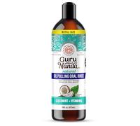 GuruNanda CocoMint Oil Pulling Mouthwash for Complete Oral Hygiene, 7 Essential Oils & Vitamins for Happy Teeth & Gums & Fresh Breath, Alcohol-Free, (473ml)