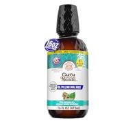 GuruNanda CocoMint Oil Pulling Mouthwash for Complete Oral Hygiene, 7 Essential Oils & Vitamins for Happy Teeth & Gums & Fresh Breath, Alcohol-Free, (473ml)