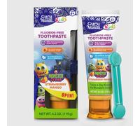 GuruNanda Kids Toothpaste with 2% Hydroxyapatite & 25% Xylitol, Fluoride-Free, Strawberry Mango Flavor, Safe if Swallowed, Gentle Formula for Young Teeth & Gums, 119g