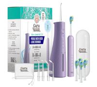 GuruNanda Lion & Lamb Kit 2.0, Electric Toothbrush with Water Flosser Combo, 4 Jet Tips, 4 Brush Heads, & IPX7 Waterproof Design for Complete Oral Care, Lavender