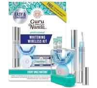 GuruNanda Professional Teeth Whitening Wireless Kit with LED Light & Whitening Pen, Helps Remove Surface Stains from Coffee, Food, Soda, 40 Treatments