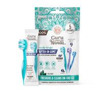 GuruNanda Ready-to-Go Disposable Mini Travel Toothbrushes, 5 Ct