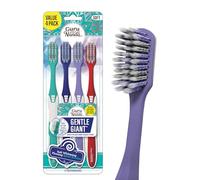 GuruNanda Whitening Toothbrush - with Softex Bristles & Non-Slip ErgoDexa Handle, Gentle for Sensitive Teeth & Gums, Promotes Optimal Oral Well-Being in Adults & Kids (Pack of 4)