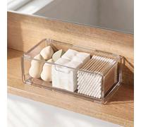 Gurwen Makeup Organiser with Drawer, Clear Mirror Cabinet Organiser | Vanity Organisers with Non-Slip Mat for Washbasin and Inside the Bathroom Cabinet