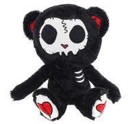 Gus Fink Gooli Plushies Collectable Plush - Skellbo, Boris, Grim and More Colours to choose from - Quirky and Cuddly soft toy (Grim the Stitch Bear Black)