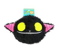Gus Fink Monsterdermy Skellbo Plush Wall Decor, Gothic Art Monster Hanging Plush, Black with Pink Horns and Yellow Eyes