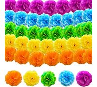 Gusaloo Marigold Flower Mexican Marigold Flower Heads Halloween Faux Marigold Flower Day of The Dead Decoration for Mexican Party Cinco de Mayo Wedding Party Diwali Home Decor(Colorful,50 Pcs)