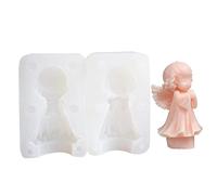 Gusengo 3D Angel Candle Mold,DIY Silicone Aroma Mold - Epoxy Resin Mold, Angel Mould For Fondant, Candle, Wax, Soap, Cake, Dessert, Aroma, Birthday Gift Making Tool