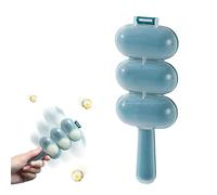Gusengo Rice Ball Maker, Non-Stick Rice Ball Shaker With 3 Grids, Blue Sushi Roller, Diy Three Consecutive Rice Baller Shaker, Kitchen Tools, Rice Ball Shaper, Kitchen Tools Shakers