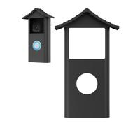 Gusfeliz Soft-Touch Silicone Cover for Ring Doorbell- Military-Grade Shock Absorption & All-Weather Shield Anti-Slip Grip, UV Proof (Ring doorbell case-2024) Black