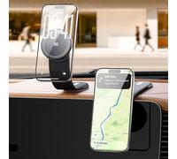 GUSGU E-Mount Magnetic Car Phone Holder, Windshield/Dashboard Mount, Universal for All Car Models, Compatible with iPhone 17/16/15/14/13/12 and All Other Phone Models（Black）