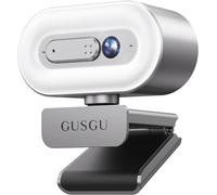 GUSGU G920 2K Quad HD Webcam for PC, Auto Focus, with Microphone & Light & Privacy Cover, Web Camera for Desktop Computer/Laptop/MacBook, USB Streaming Camera