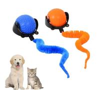 GUSHE 2Pcs Interactive Pet Ball, Features 3 Modes, Interactive Smart Rolling Ball for Cats & Dogs, Rechargeable 360° Motion Pet Toy, Automatic Self-Moving Ball Toys with Speedy Tail for Small Pets