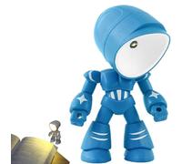 GUSHE Mini Creative Robot Table Lamp, Unique Robotic Night Light, Cute Desk Lamp Robot, Mini LED Desk Lamp, Portable Adjustable Robot Table Night Light Lamp for Bedroom, Home & Office (Blue)