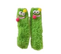 GUSHE Warm Cozy Fluffy Cartoon Monster Socks, Fuzzy Monster Socks, Winter Warm Soft Slipper Sock, Fluffy Sleeping Sock, Cute Funny Fluffy Coral Fleece Cozy Feet Warm for Christmas Birthday Gift (C)